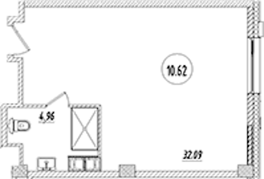 Квартира студия 37.05 м², 10/9 эт., Апарт-отель «Апарт отель Well»